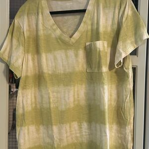 Sonoma green and Cream Striped T-Shirt